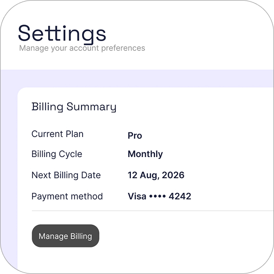 Billing Summary